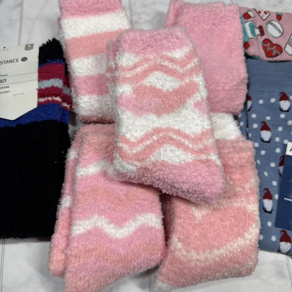 Lot Of 14 Fun Women's Socks Size 6-11 New Assorted Seasonal New